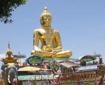 The giant golden Buddha landmark in northern Thailand